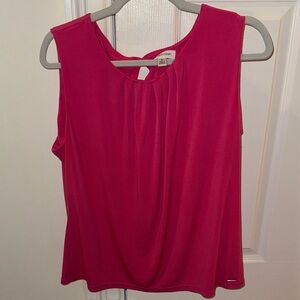 Calvin Klein Sleeveless Draped Camisole - Hot Pink